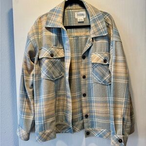Boston Traders Blue and Tan Plaid Jacket